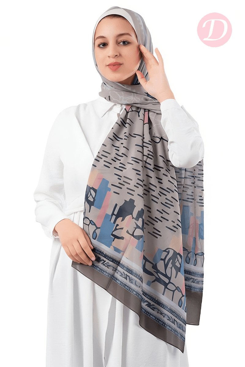Rania Scarf - Crepe Digital