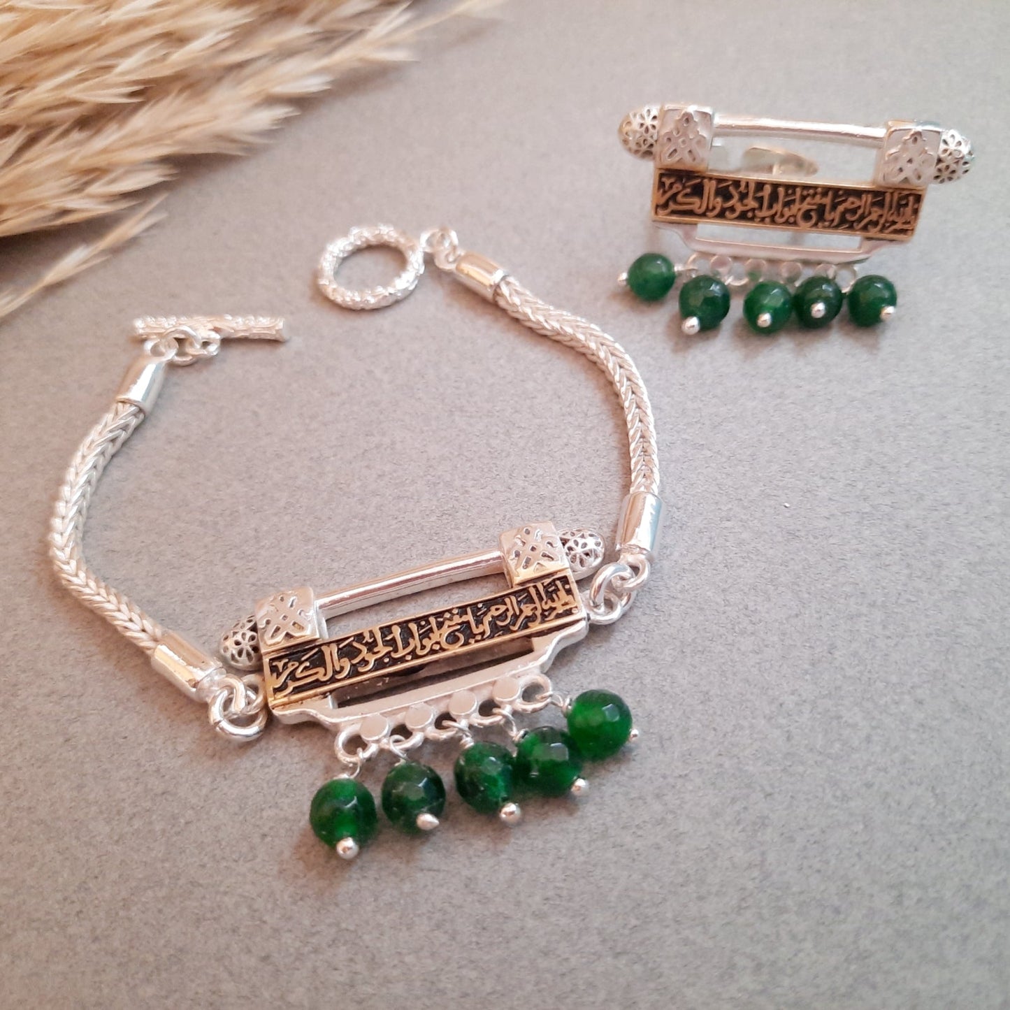 طقم فاطمة العربي - مطلي بالفضة