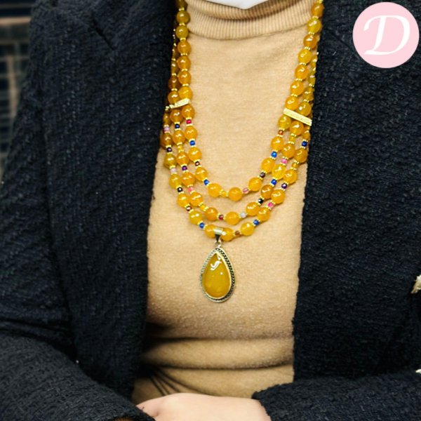 Jamila Agate Set - Gold Plated