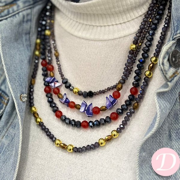 Hermosa Crystal Necklace - Agate and Crystal