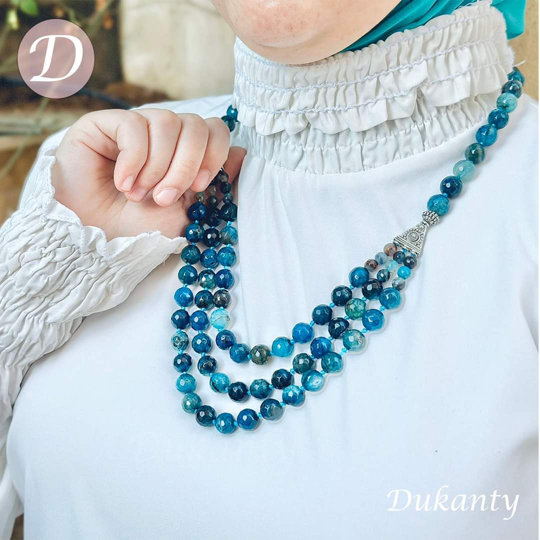 Vintage Necklace - Blue Agate