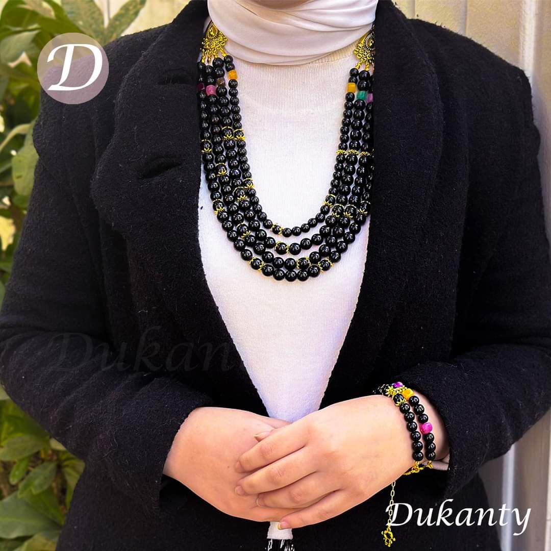 Layali Black Set - Agate and Onyx Stone