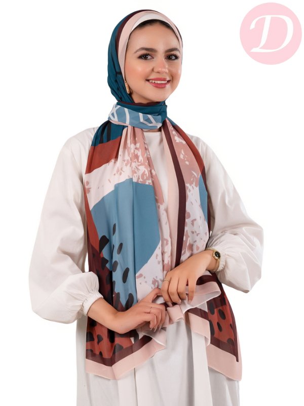 وشاح أورورا - كريب شيفون