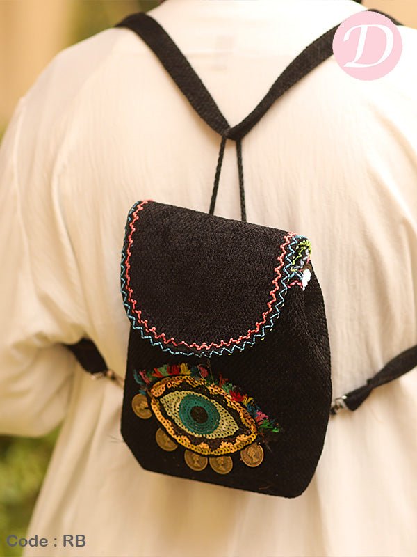 Sohila Bag - Linen Backpack