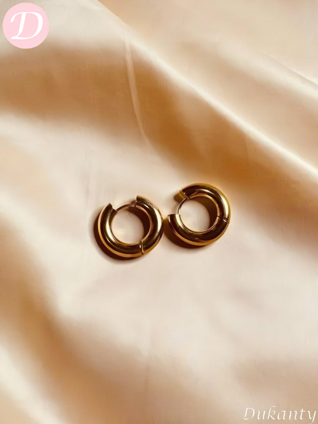 Simple Circle Earrings - Stainless Steel