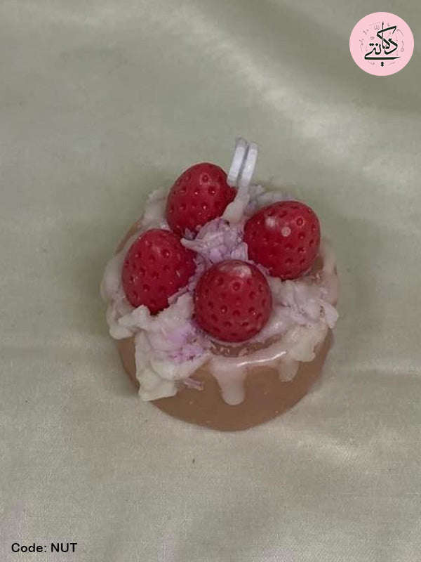 Strawberry Cup Cake Candle