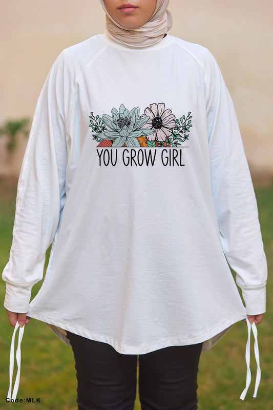 Grow Girl Woman T-shirt - Cotton