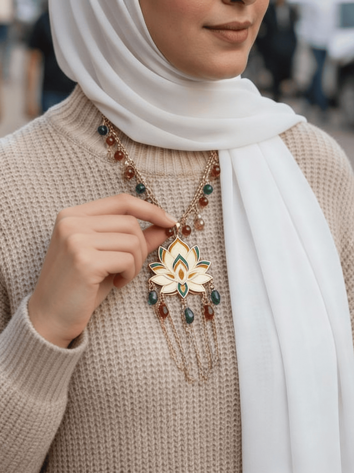 قلادة رهام - أحجار العقيق