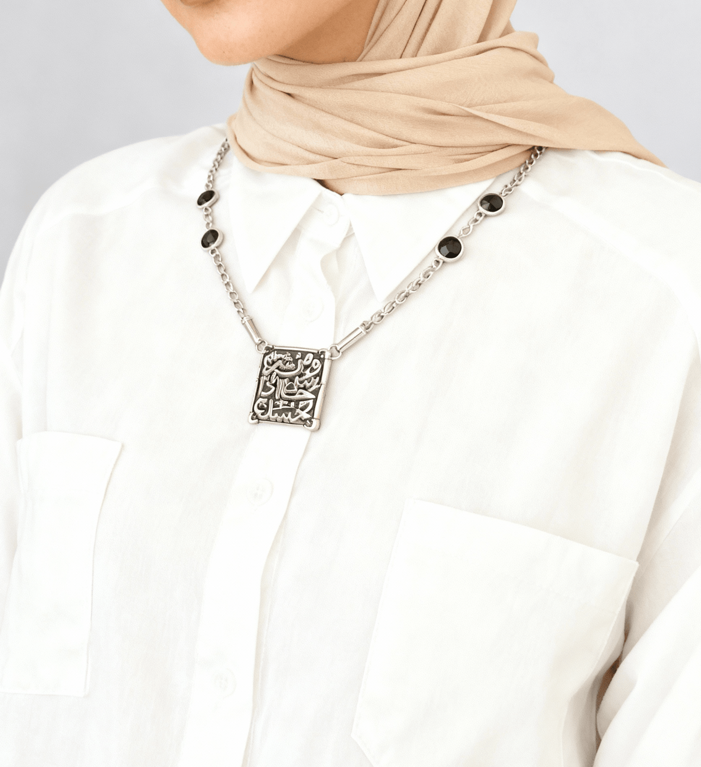 Falaq Necklace - Silver Plated