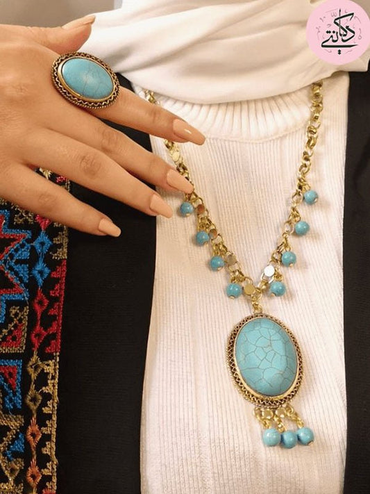 Delicate Leen Set -  Turquoise Stone