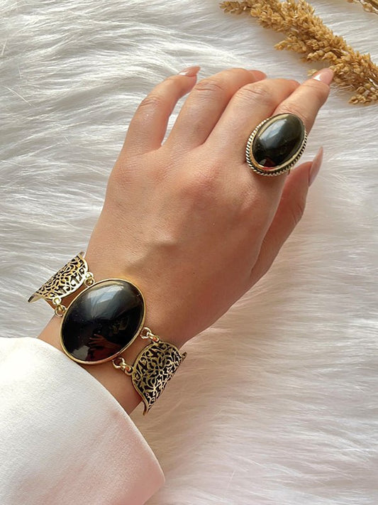 Arabian Kaaf Set - Black Agate
