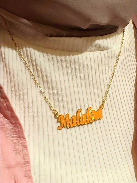 Malak Customized Necklace - Gold Plated