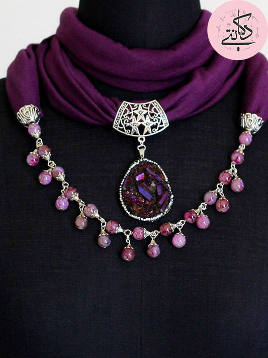 Purple Necklace Scarf