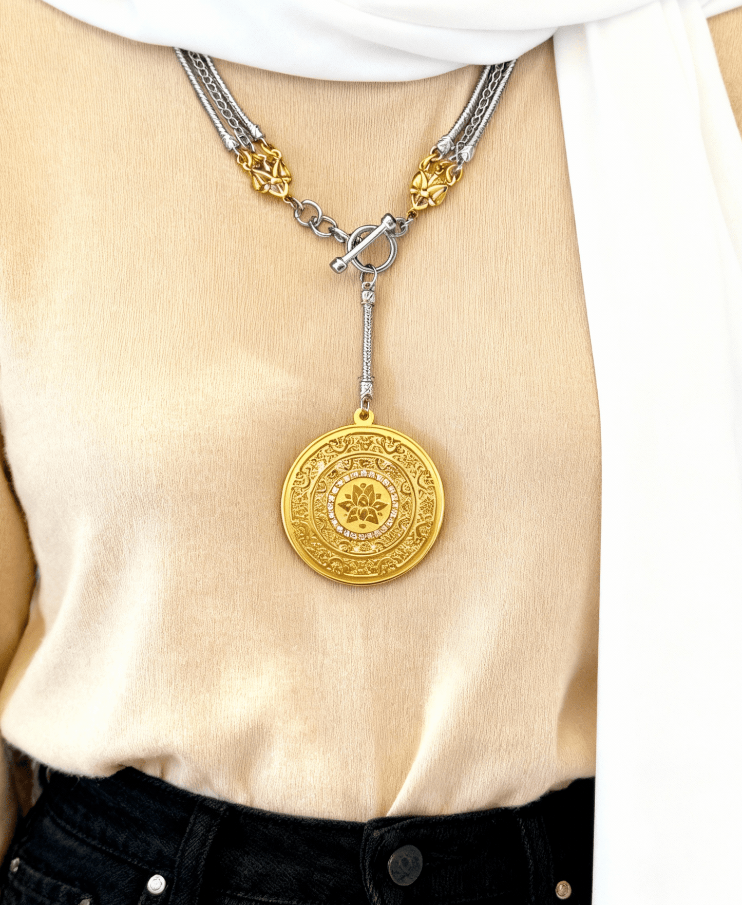 Sohair Necklace - Gold & Silver Plated