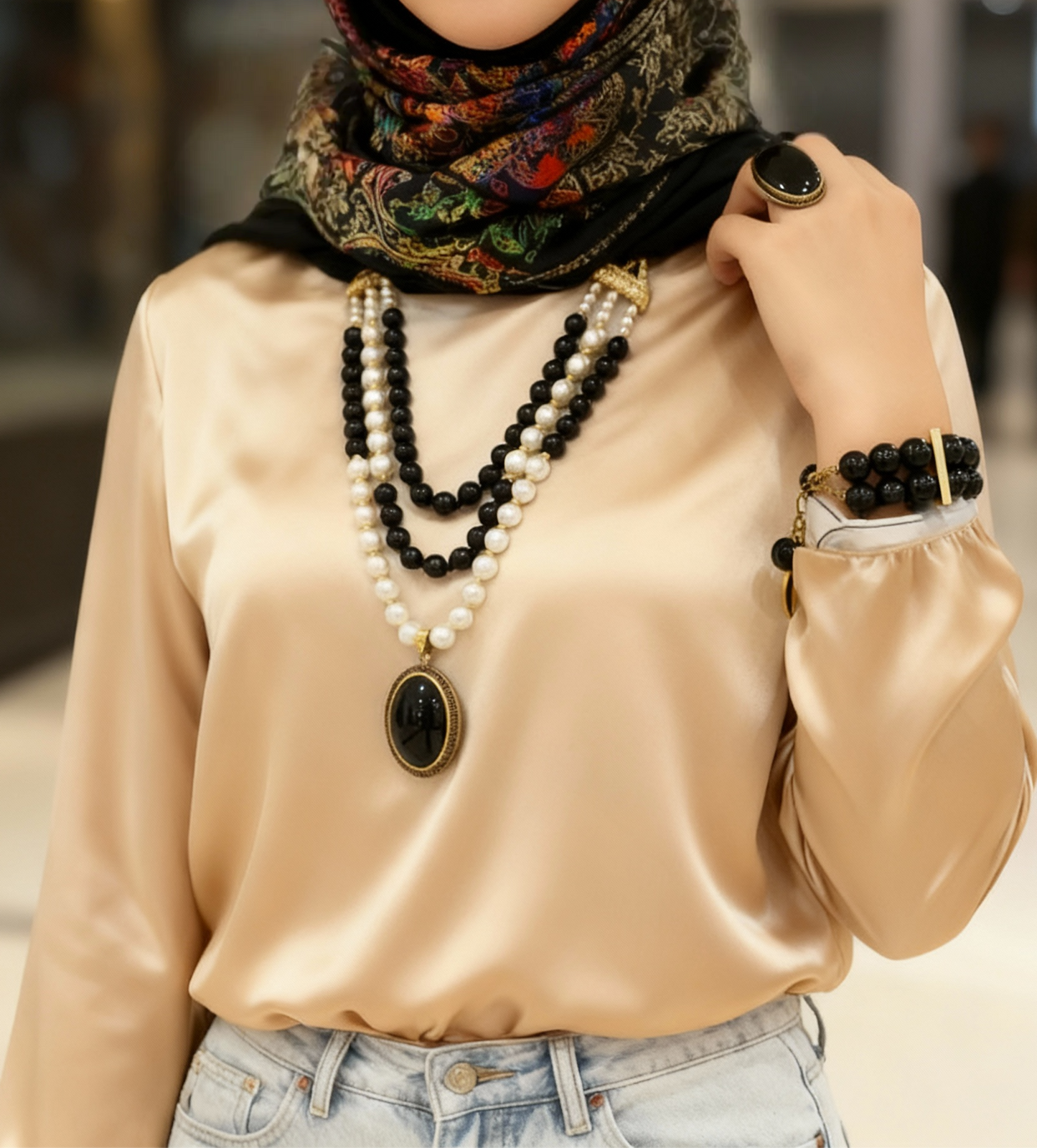 Sama Elegant Set Pearl & Marjan