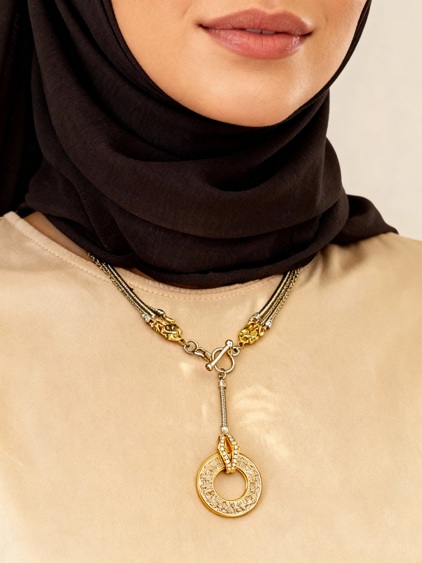 Calligraphy Shine - Gold Plated Necklace