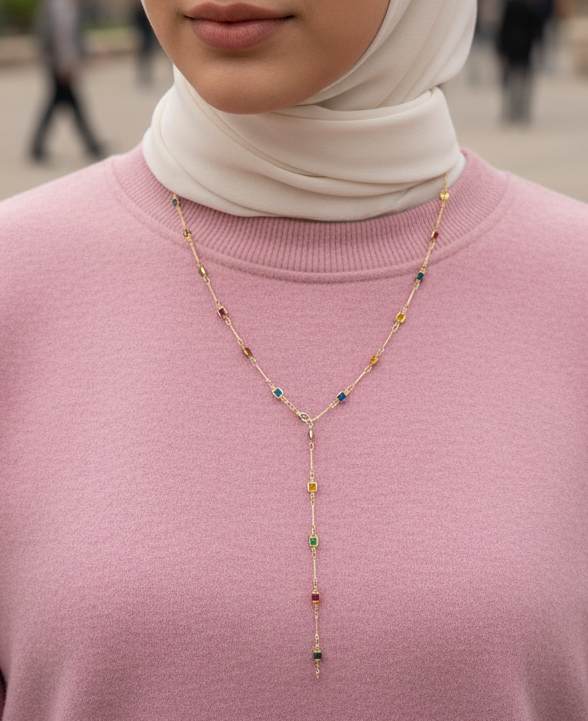 Squared Necklace - Stainless Gold Plated