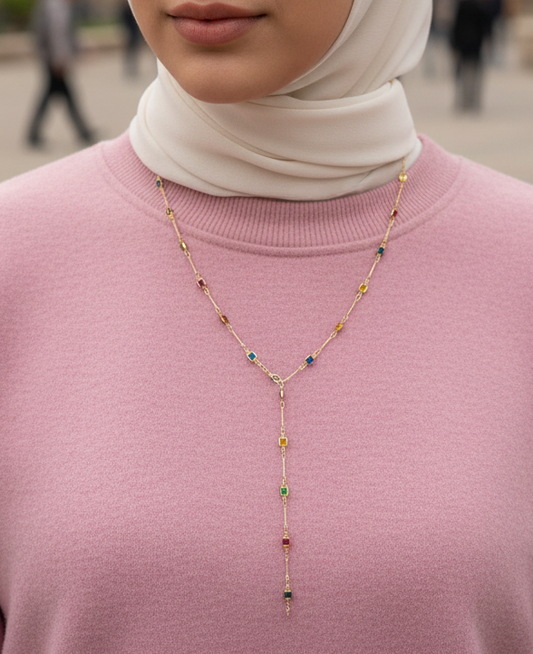 Squared Necklace - Stainless Gold Plated