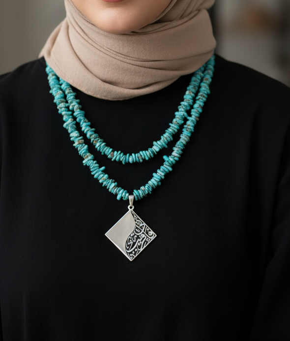 Doaa Necklace - Silver Plated