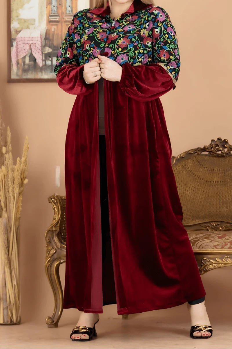 Tala Open Abaya -  Velvet