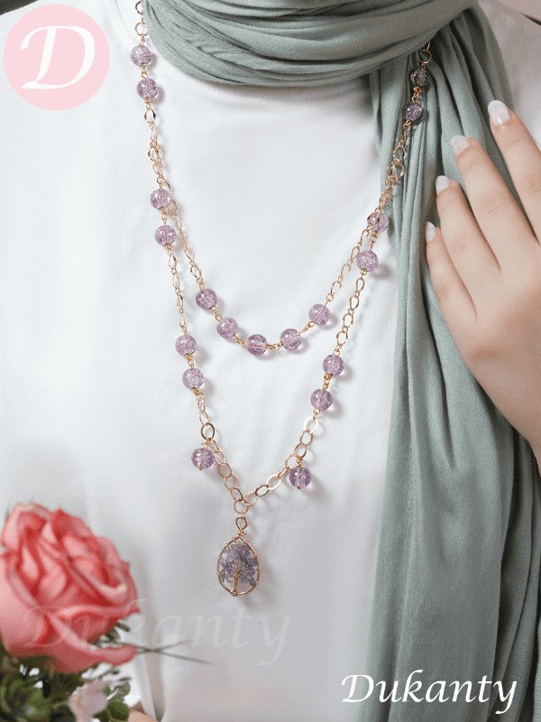 Suzy Necklace - Lavender Agate