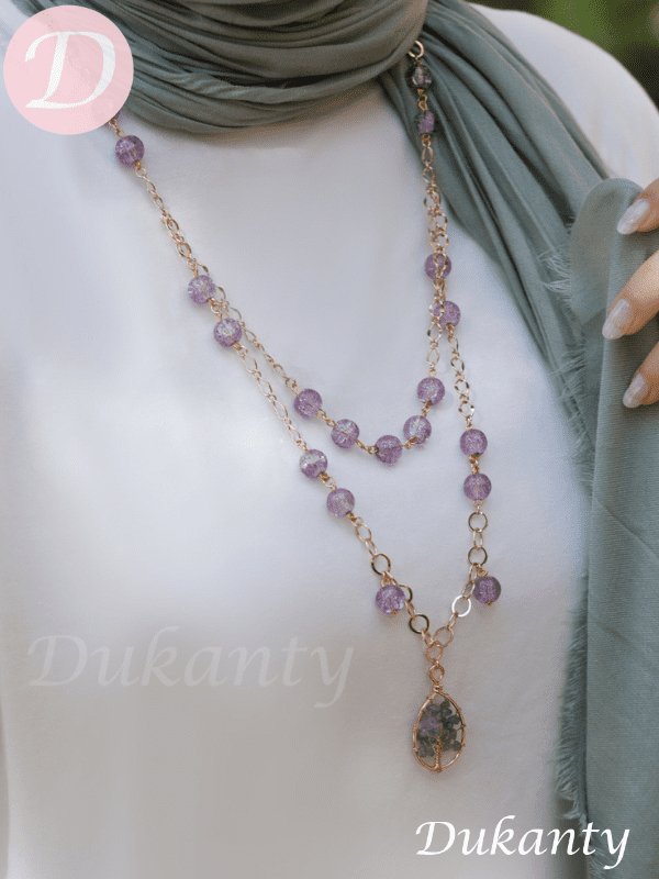 Suzy Necklace - Lavender Agate