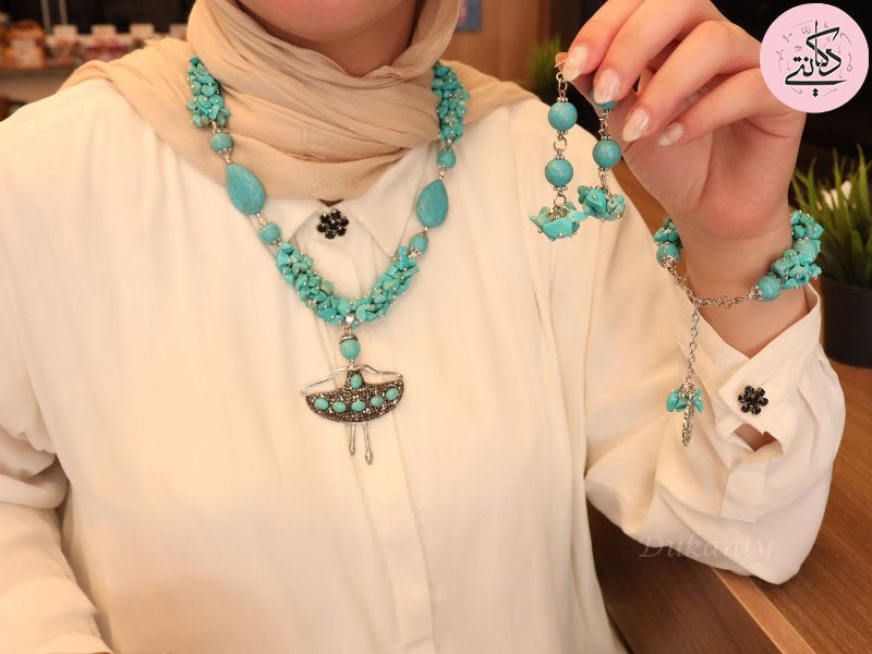 Alya Set - Natural Turquoise Stones