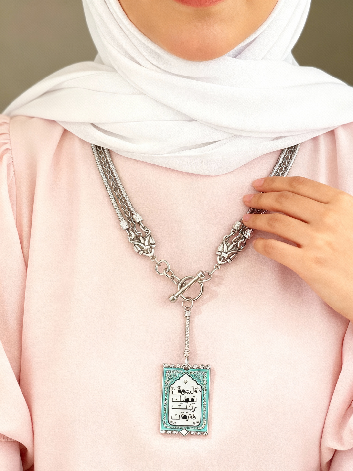 Amna Necklace - Silver Plated