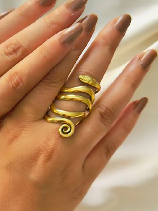 Nahla Ring - Copper & Silver Plated