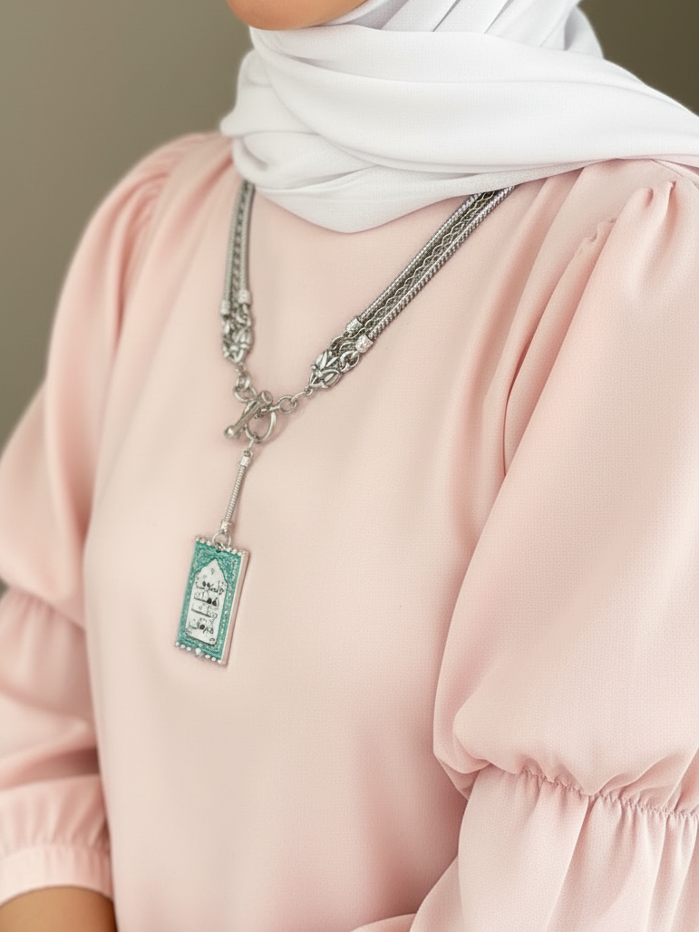 Amna Necklace - Silver Plated
