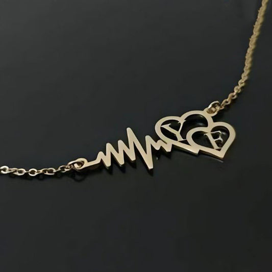 Heart Beats Customized Bracelet - Gold Plated