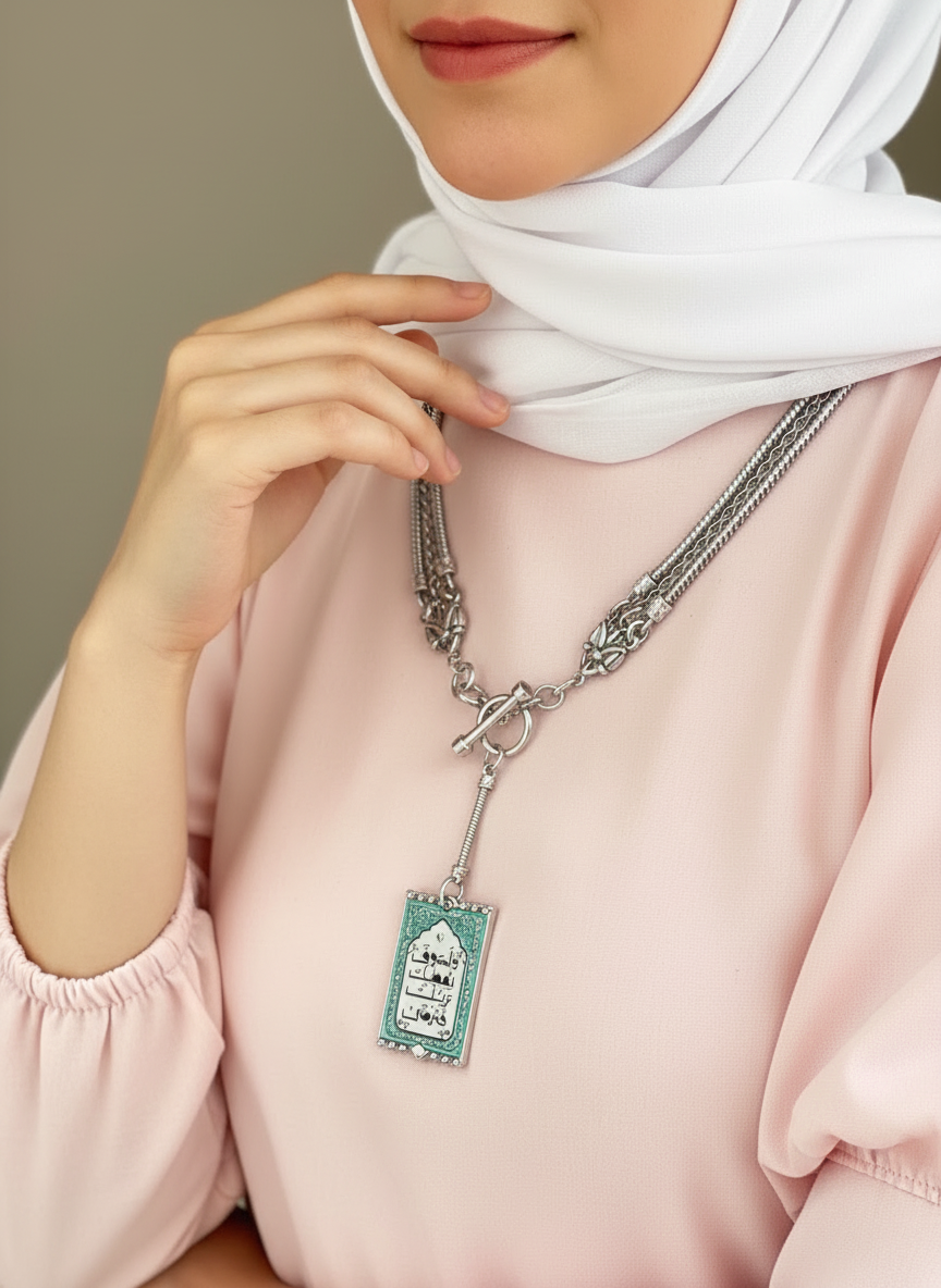 Amna Necklace - Silver Plated