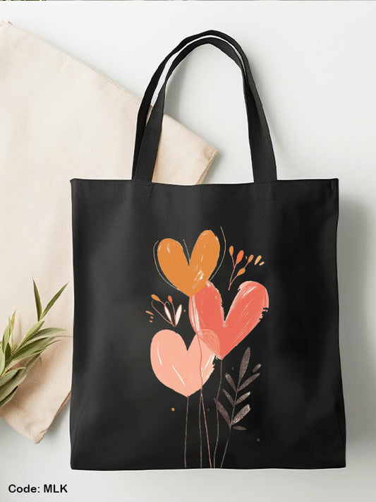 Small Heart Tote Bag - Linen