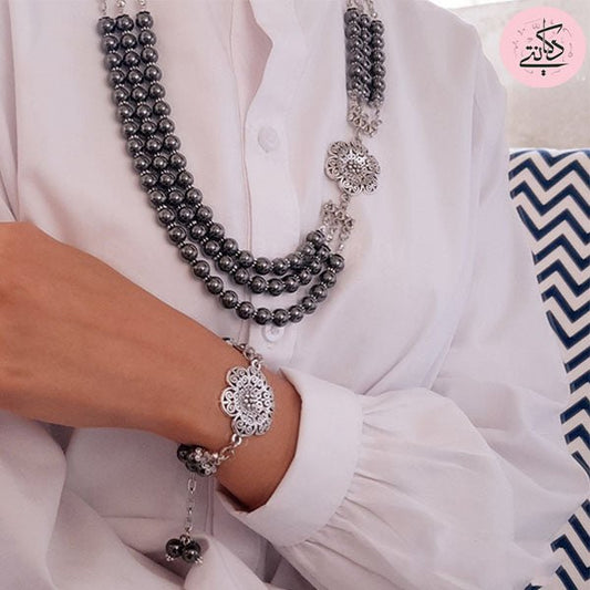 Mariam Hematite Set