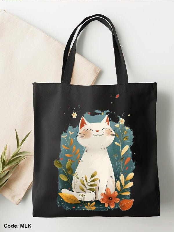 Cat Tote Bag - Linen