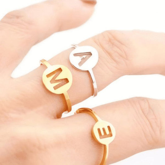 Your Favorite Letter - Gold and Silver Plated Ring