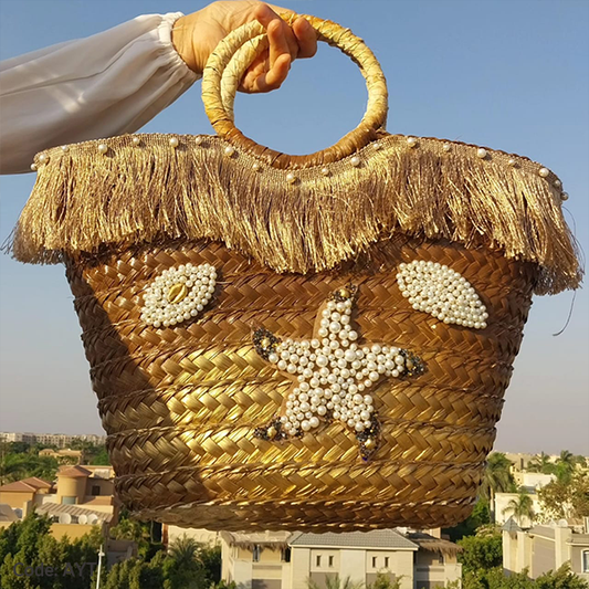 Star Beach Bag - Wicker