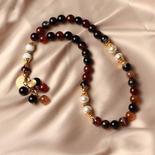 Fatima Glorious Rosary - Tormalini Agate