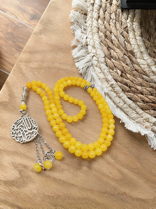 Yellow Rosary - Agate Stones