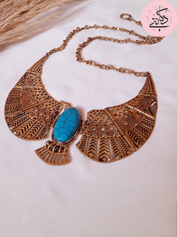 Cleopatra Necklace - Pure Copper and Turquoise