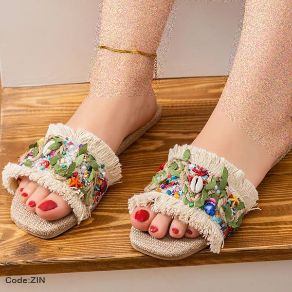 Sohila Slippers - Linen