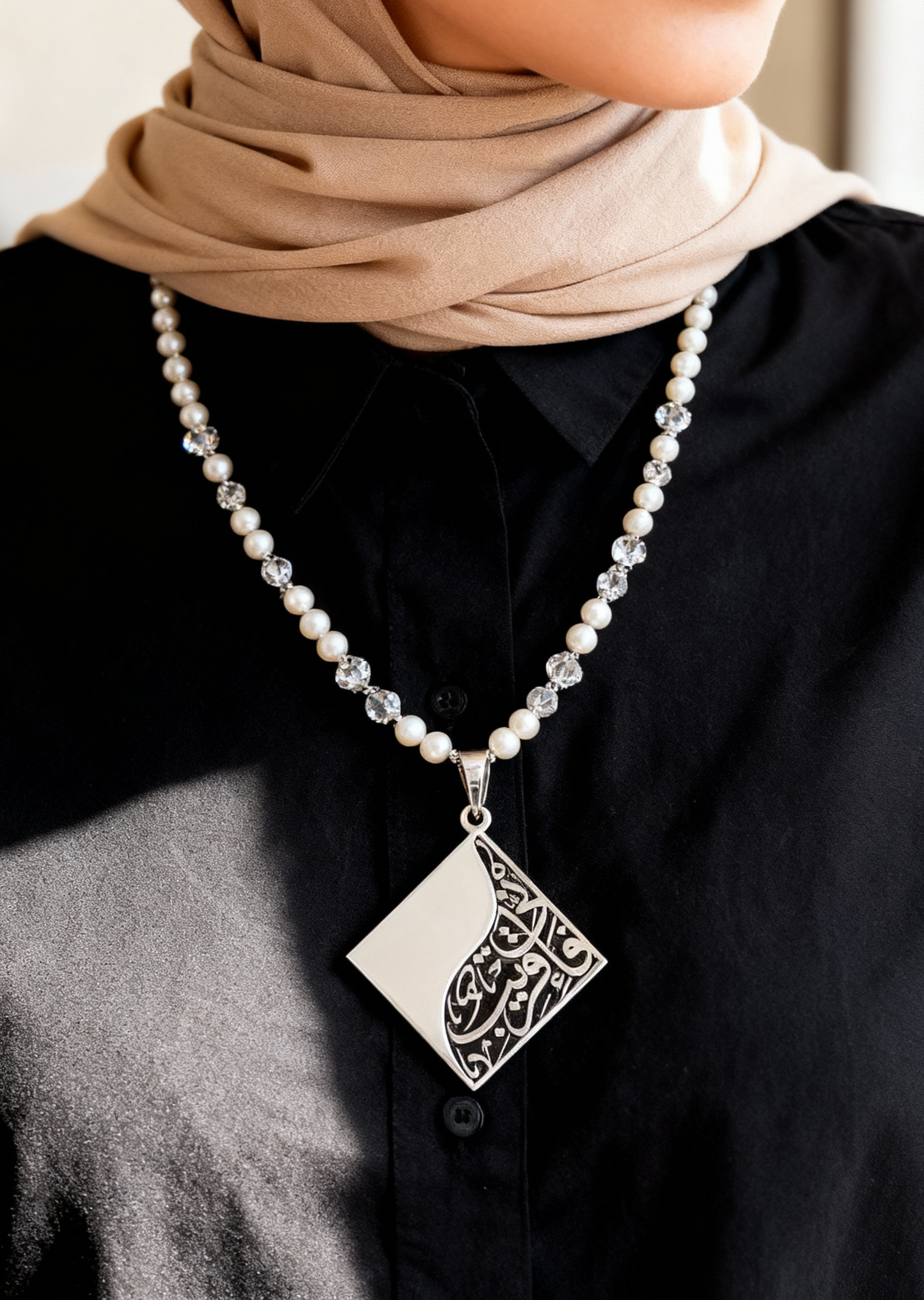 Doaa Necklace - Silver Plated