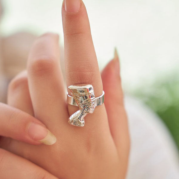 Nefertiti Ring - Silver Plated