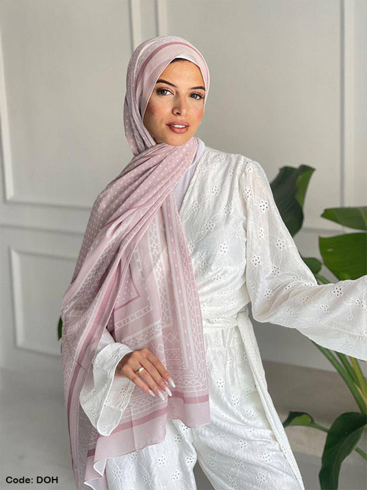 Pinky Scarf - Crepe Chiffon