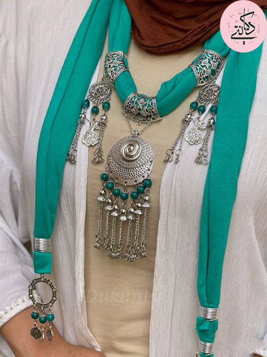 Turquoise Elegant Necklace Scarf