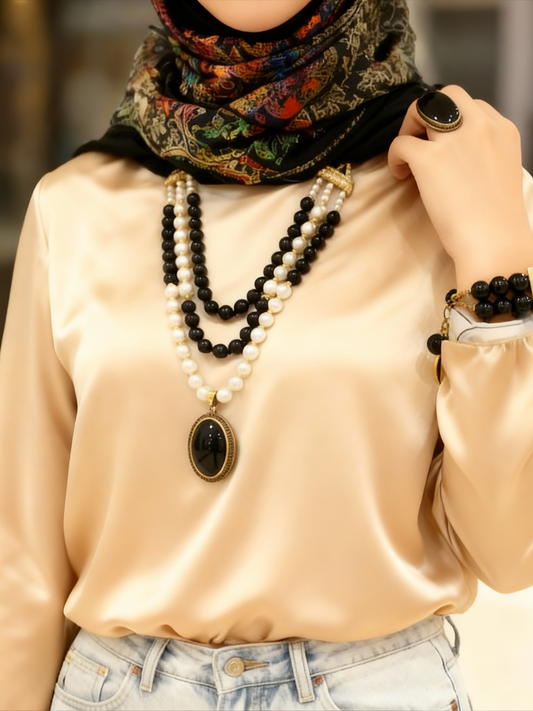 Sama Elegant Set Pearl & Marjan