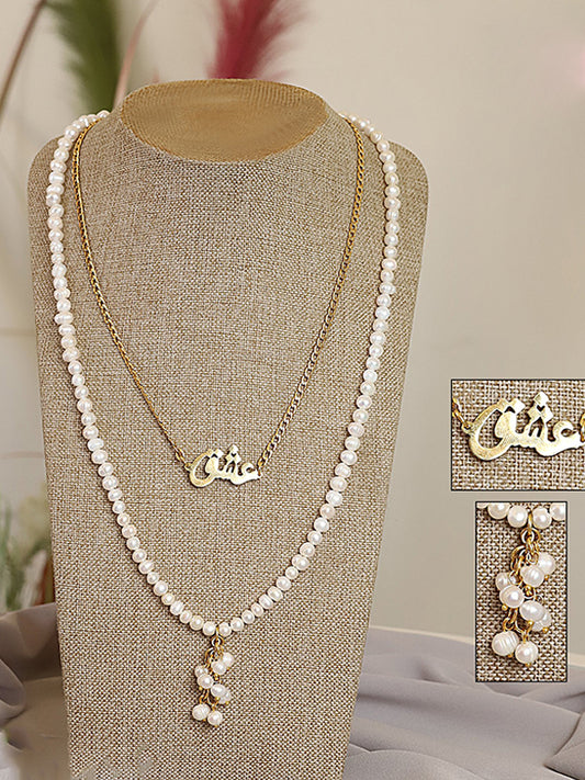 Lulit Pearl Necklace - Customized Name