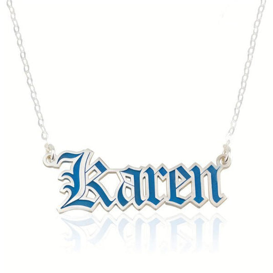 Karen Customized Necklace - Silver Plated