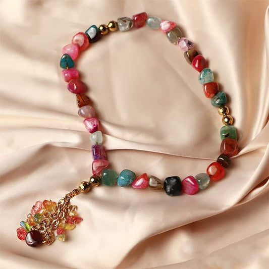 Colorful Shiny Rosary - Colorful Agate