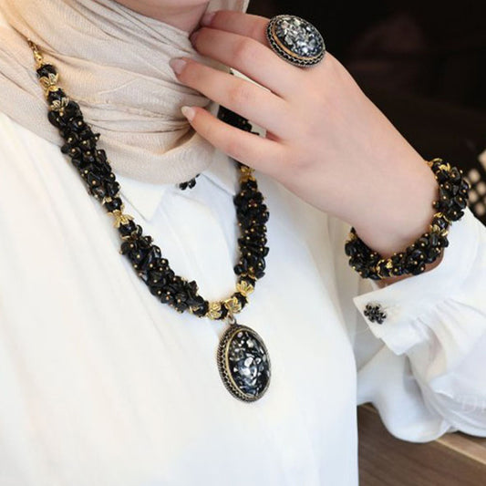 Tamara Set - Black Agate Stones